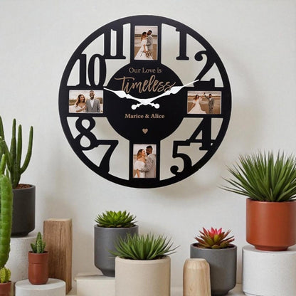 Kişiselleştirilebilir Fotoğraflı Duvar Saati |Özel Anı Hediyesi